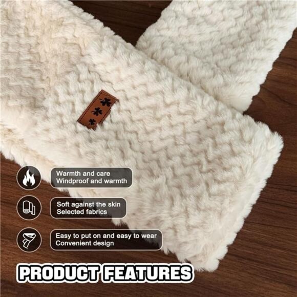 3-in-1 Set ​​Hooded Scarf Hat Gloves Bear Ears Hat with Mittens​​